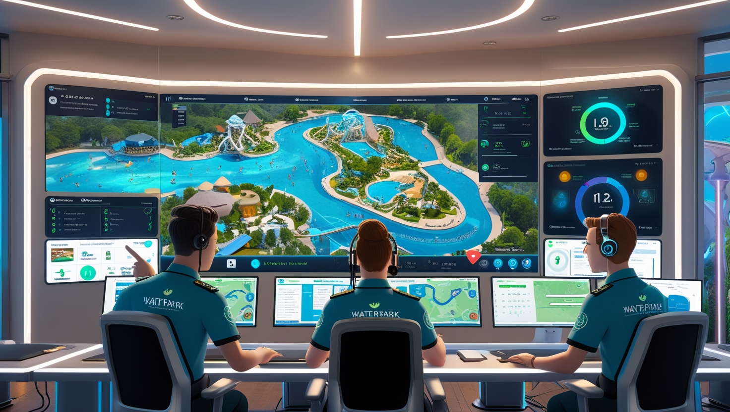 Centro de control con información operativa del parque